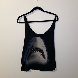 Shark graphic tee tank top
